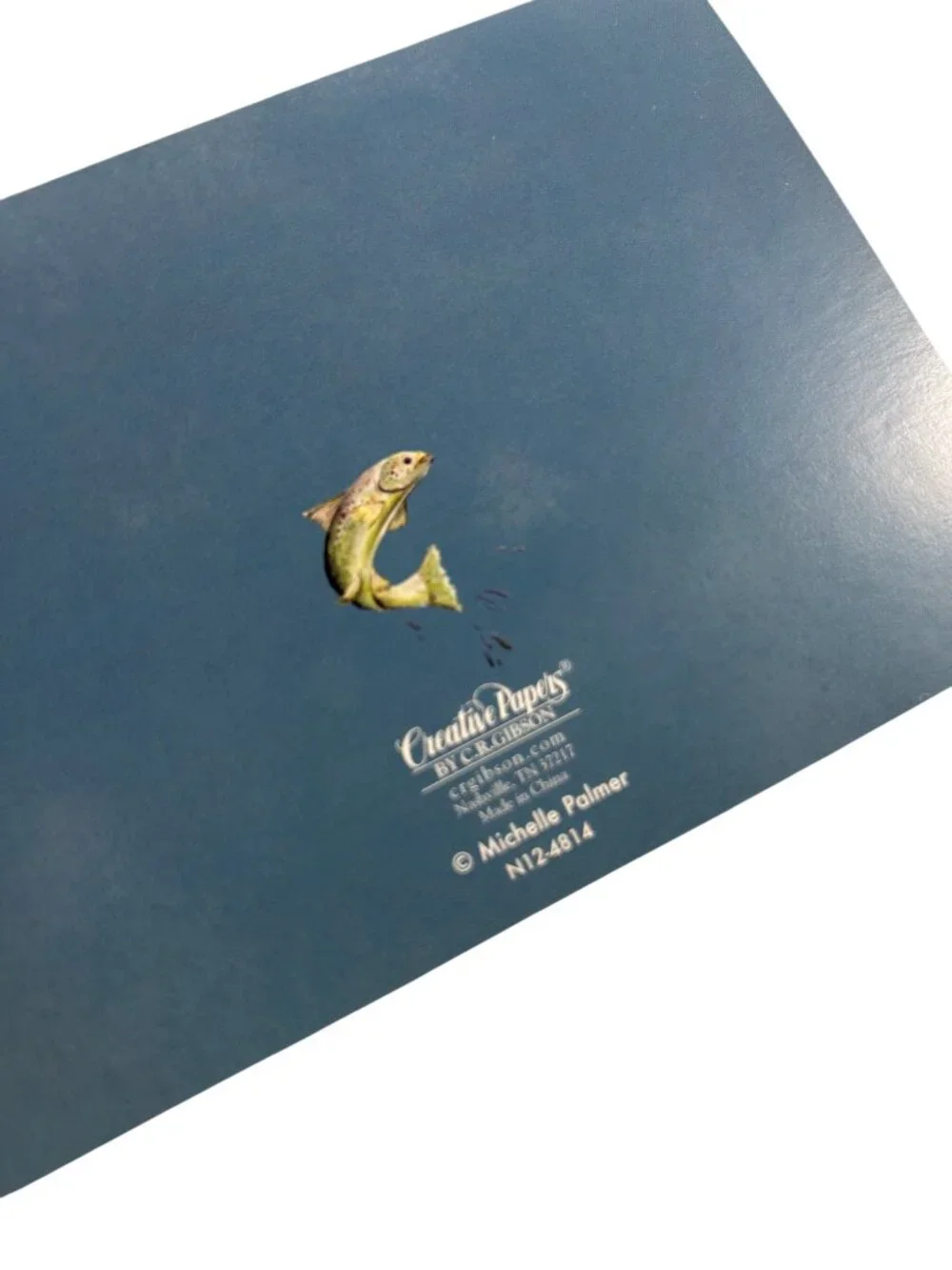 Creative Papers Salmon Lodge 9 Blank Notecards 3D Fish Bear Wildlife Box